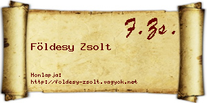 Földesy Zsolt névjegykártya